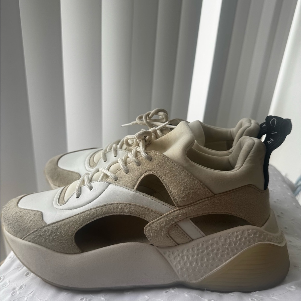 Stella McCartney Beige and White Sneakers